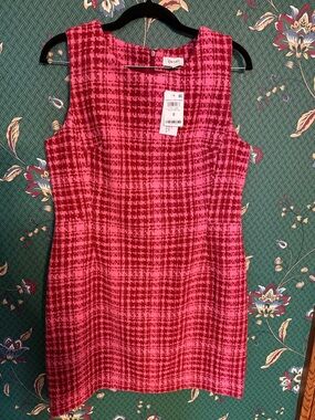 Azalea Pink Tweed Dress and Open Blazer Set- READ